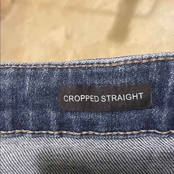 Womens Judy Blue Cropped Straight Leg Raw Hem Jeans - Picture 5 of 6